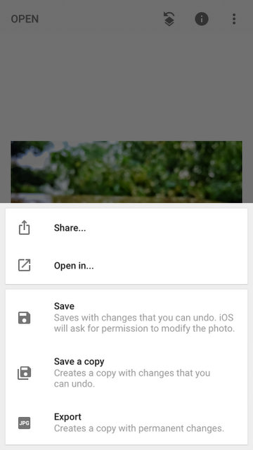 You can share it to any other app using Snapseed